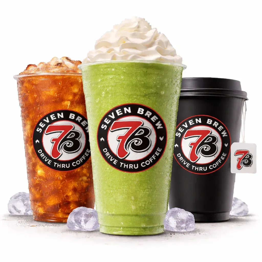 sevenbrew Tea, chai, Matcha Menu